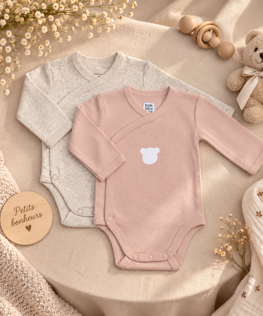 Lot de 2 bodies Ourson