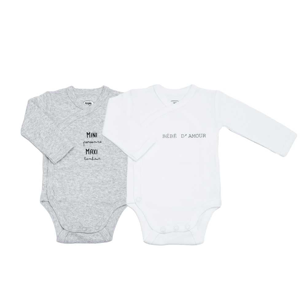 Lot de 2 bodies Bébé d'Amour