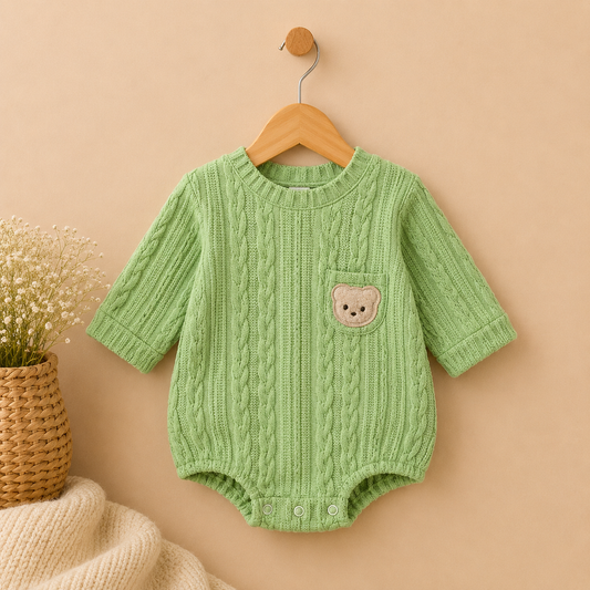 Body bébé vert « Petit Ourson »