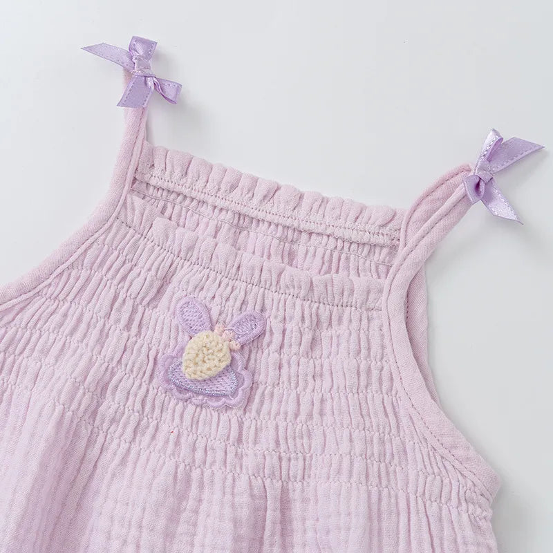 Barboteuse Lilas à Bretelles Fines