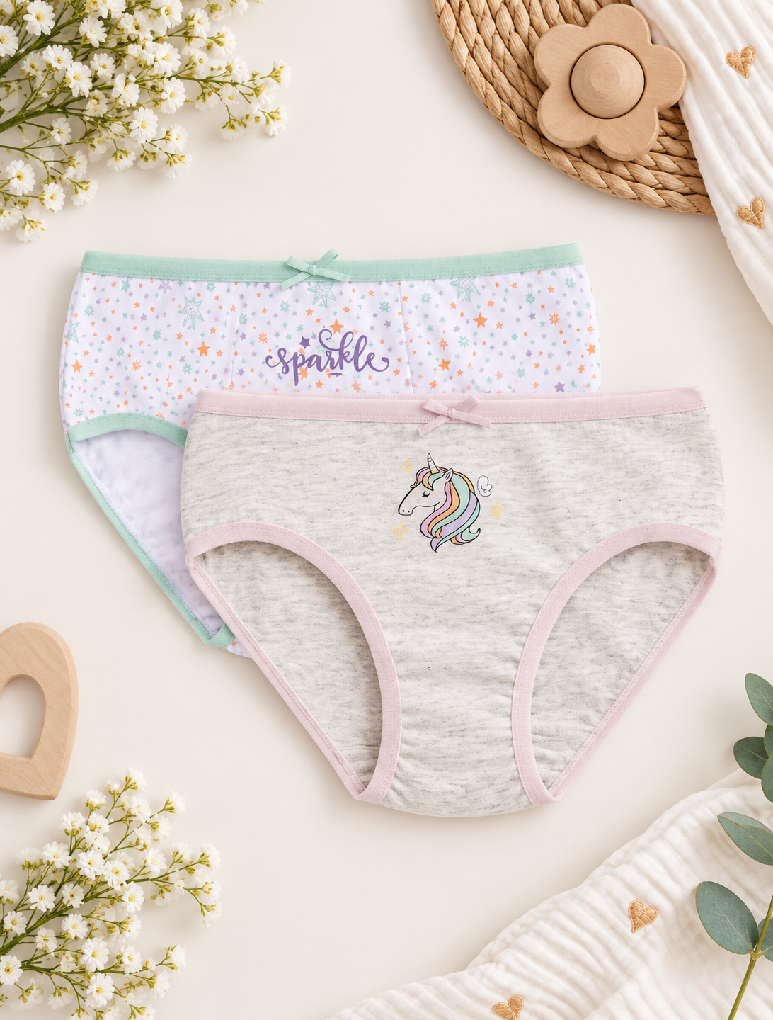 Lot de 2 culottes Licorne