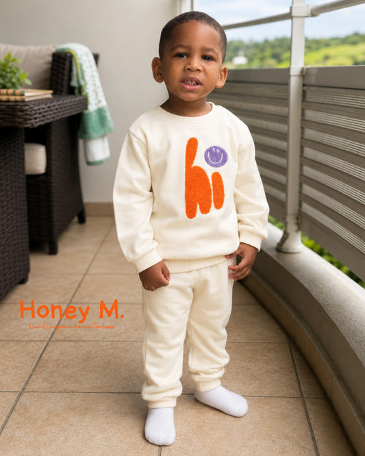 Ensemble Sweat & Pantalon Brodé "Hi"