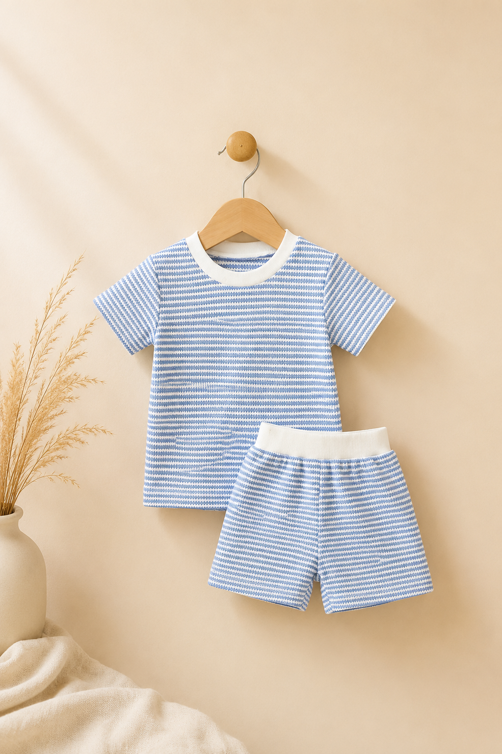 Ensemble Rayé Bleu Ciel